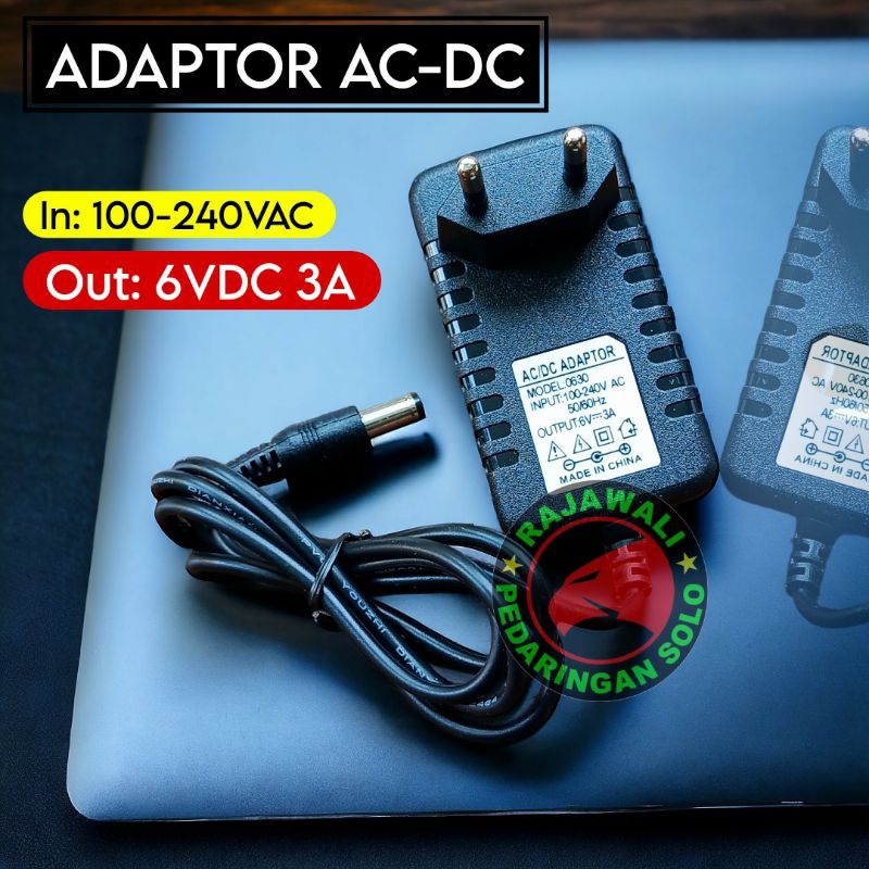 ADAPTOR 6V 3A 1A SWITCHING POWER SUPPLY AC TO DC ADAPTOR TENSI