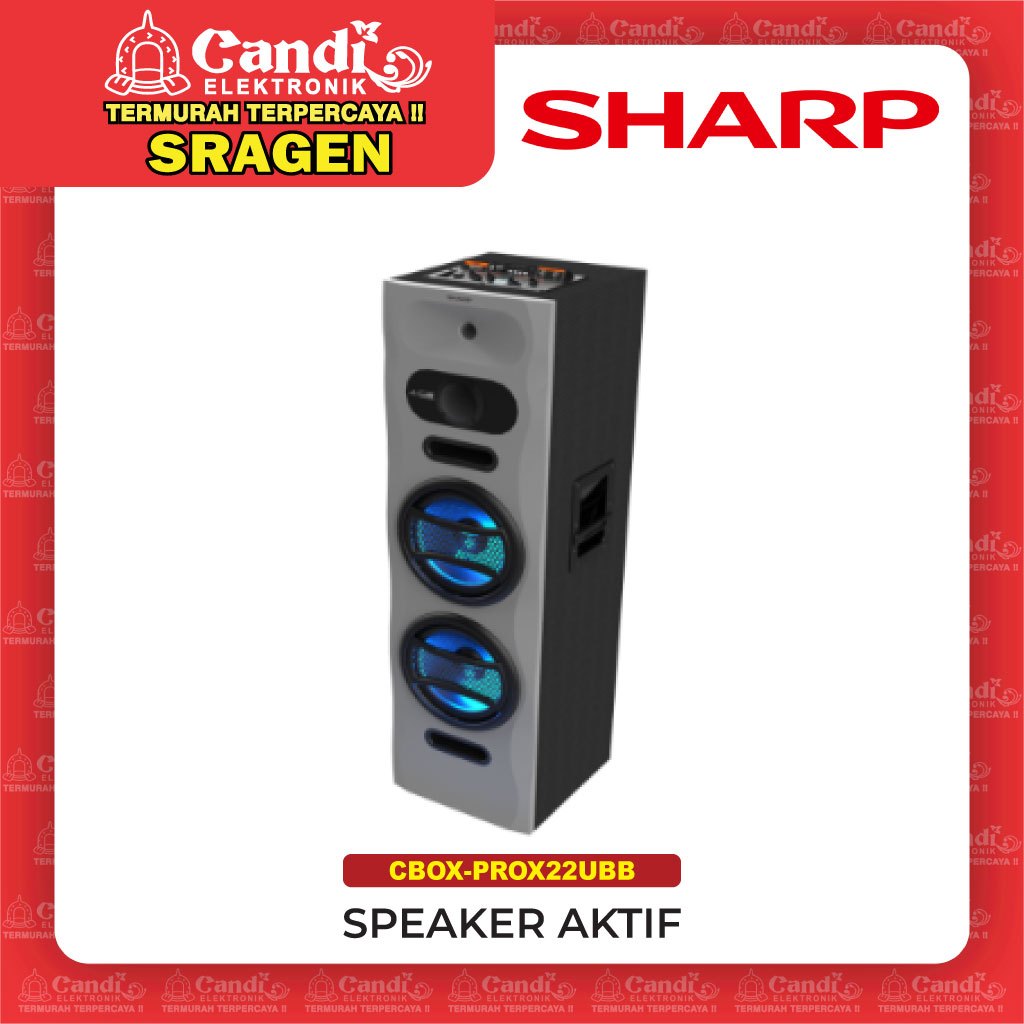 SHARP Speaker Aktif Bluetooth 12 Inch Double - CBOX-PROX22UBB