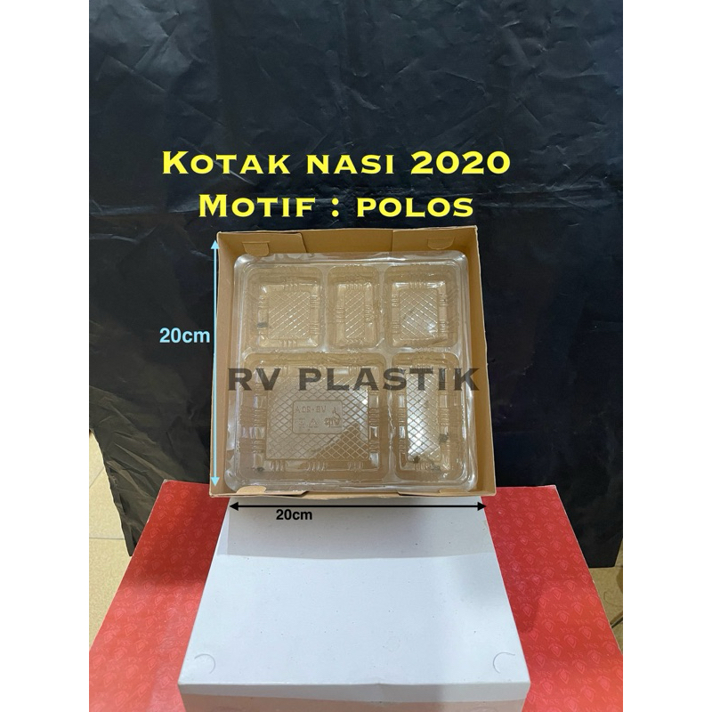 KOTAK Nasi 20cmX20cm POLOS PUTIH ( isi 100pcs )
