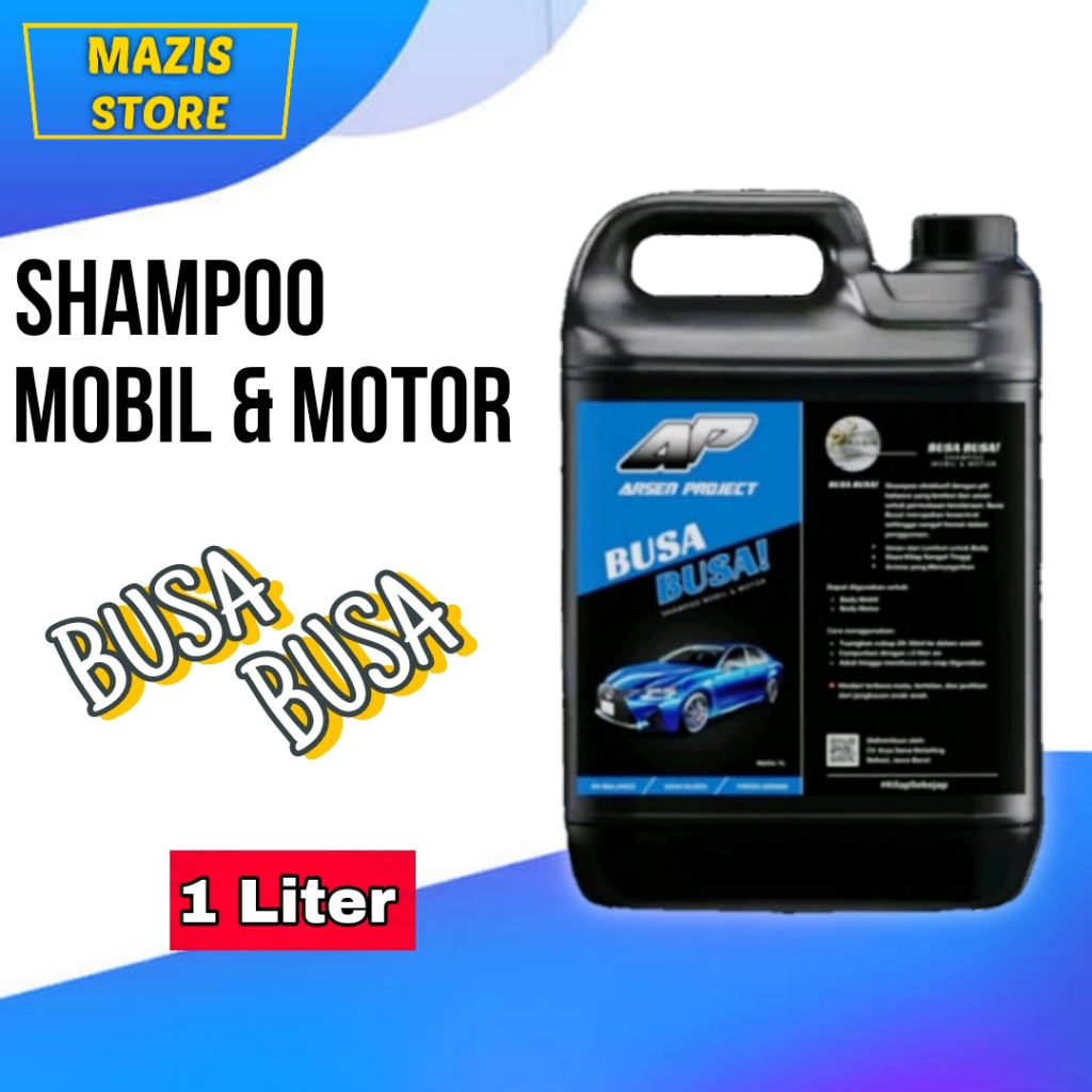 SHAMPOO MOBIL & MOTOR ARSEN PROJECT BUSA-BUSA 1LITER SABUN PENCUCI MOTOR