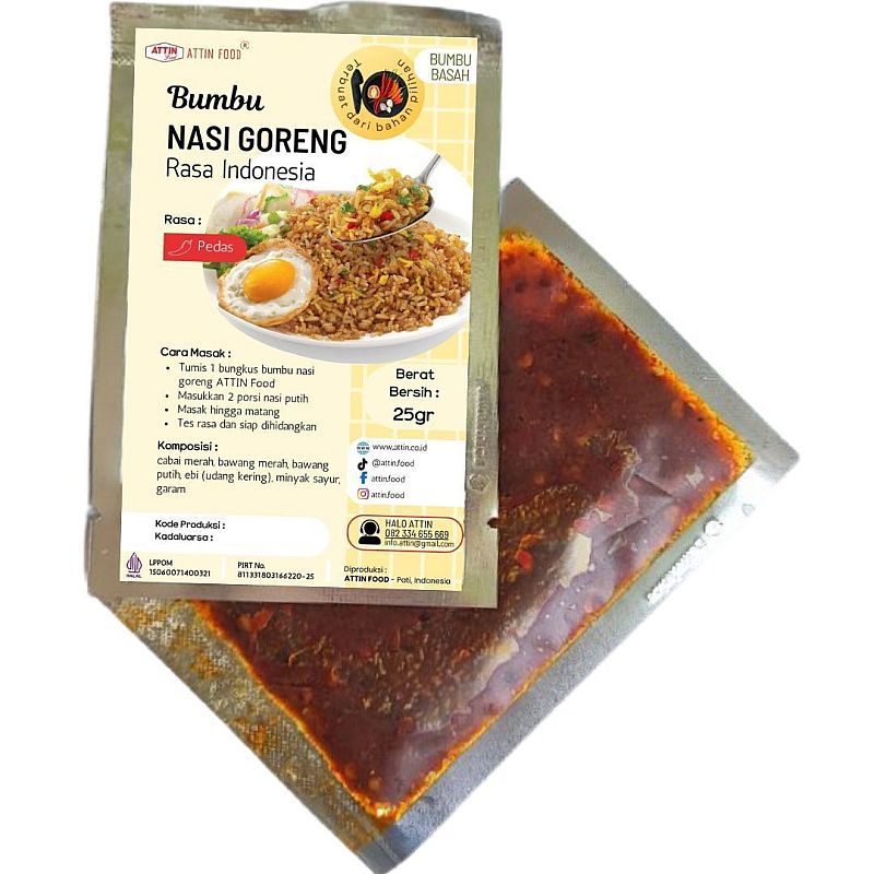 

Bumbu Nasi Goreng+Ebi 25 gram gr pedas By Attin Food