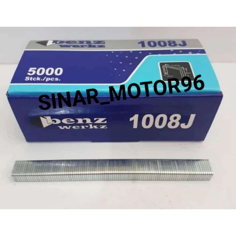 

ISI PAKU TEMBAK STAPLES 1008 J PAKU TEMBAK STAPLES ANGIN 1008J BENZ WERKZ 5000 PCS HIGH QUALITY