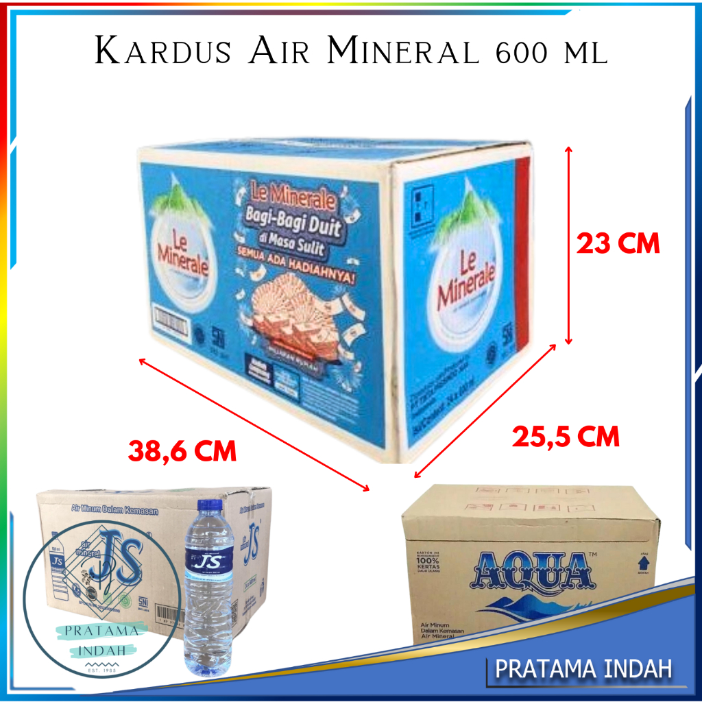 

KARDUS KOSONG AIR MINERAL BOTOL UKURAN 600 ML - KARDUS AQUA BOTOL - KARDUS AIR BOTOL KECIL