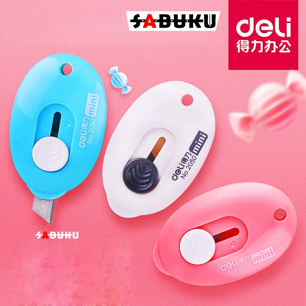 

[S&K] Deli Cutter Mini 3 Colour Desain Simple Pisau Kecil Portabel Lucu -SK4001