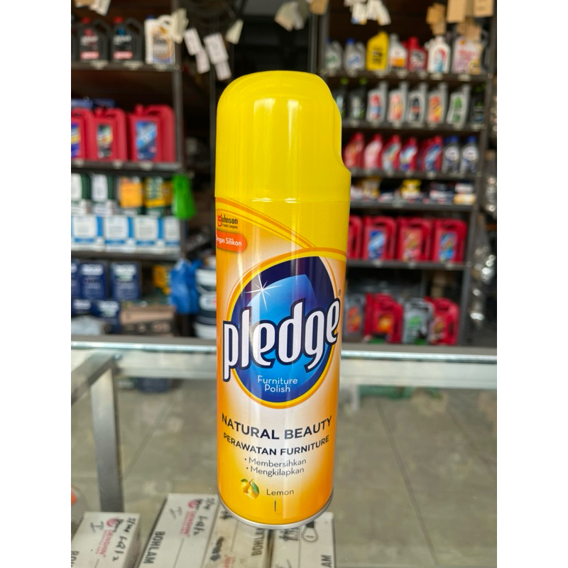 Pledge Aerosol Lemon Furniture Polish Pembersih Pengkilap Motor Mobil