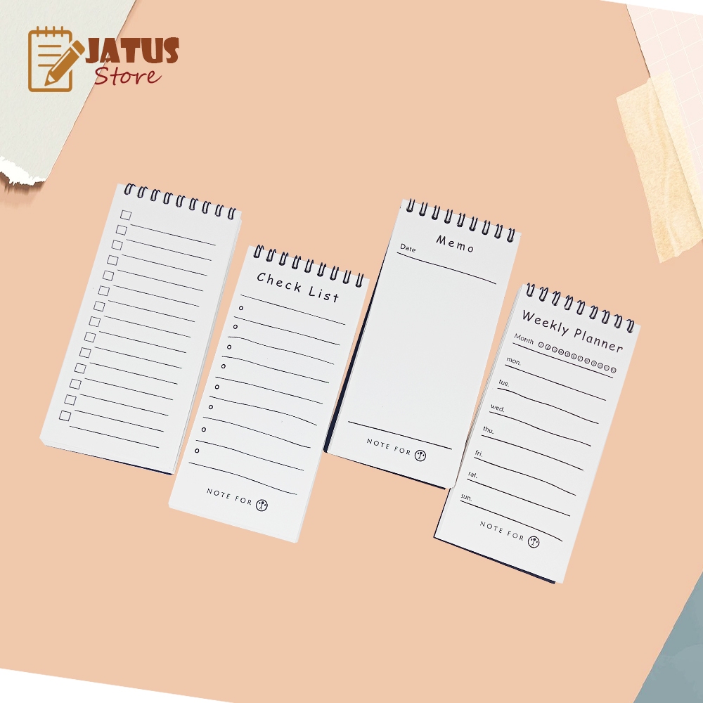 

TO DO LIST NOTEBOOK KECIL MINI BUKU CATATAN JURNAL MEMO CHEK LIST WEEKLY PLANNER BLANK POLOS