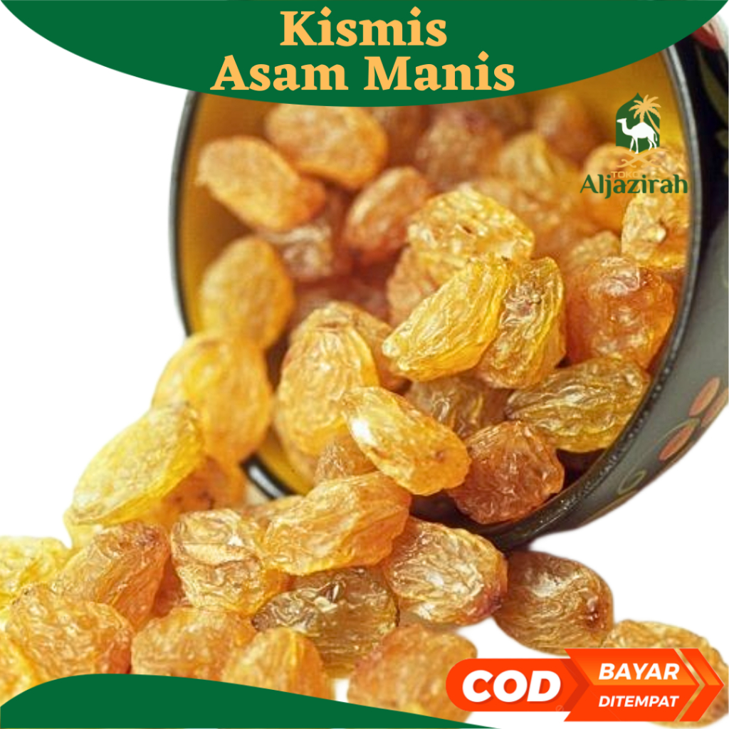 

KISMIS JUMBO Asam Manis Kismis Anggur Raisin Tanpa Biji Oleh Oleh Haji dan Umroh Golden King Raisin