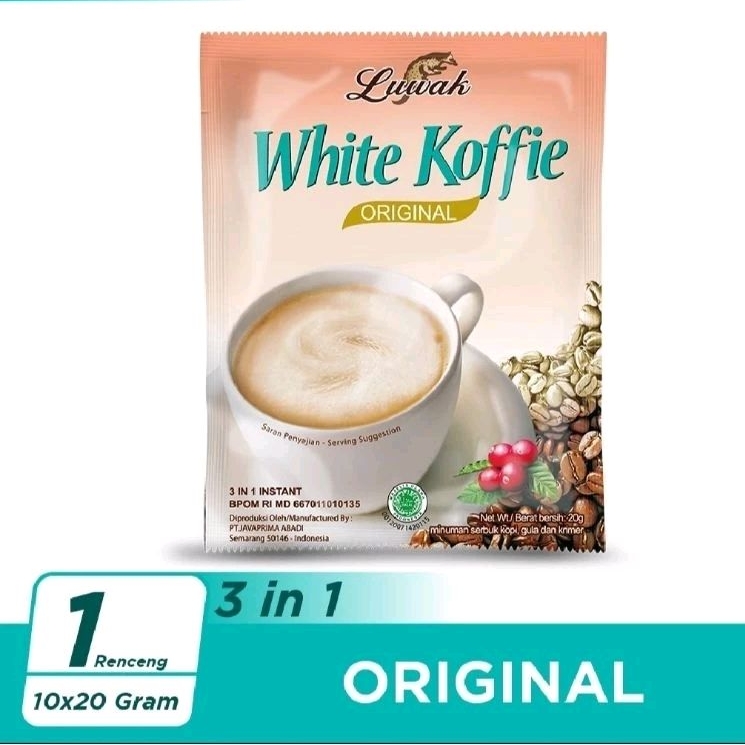 

White kopi luwak original 3 in one 9 sachet