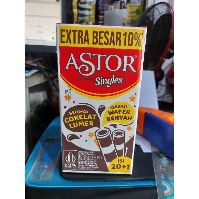 

KEMASAN BARU ASTOR SINGLES WAFER STICK DUS ISI 20 PCS + 1