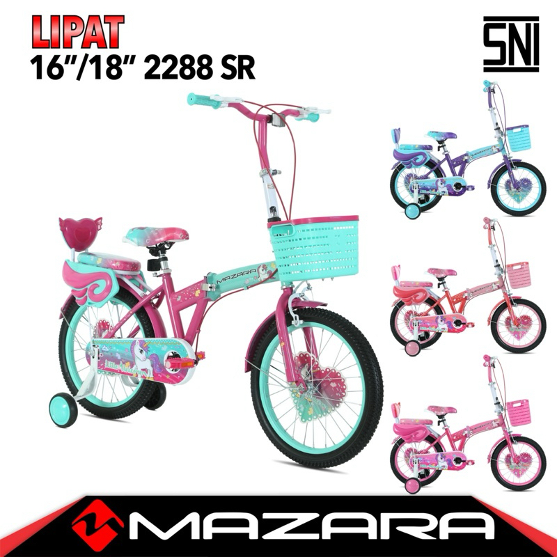 Sepeda Anak Perempuan Lipat 18 | 16 inch VENUS ATLANTIS | MAZARA 2268