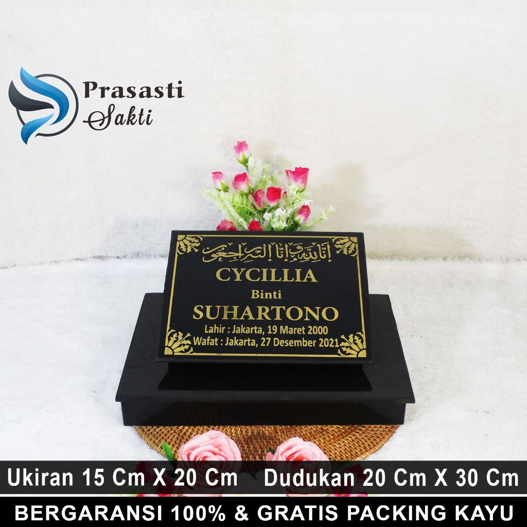 Batu Nisan Makam Full Set Granit Kijing Maesan Kuburan 15 X 20 / 20 X 30 D1