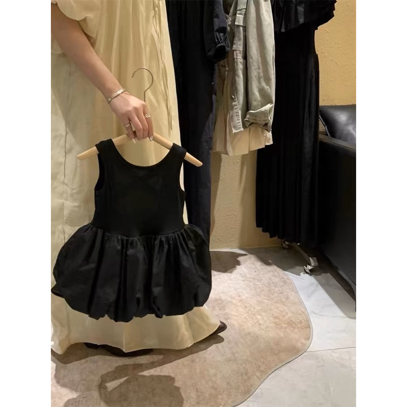 Terlaris Mr.Gabor Dress Hitam Lucu Anak Perempuan 1 - 5 Tahun / Ball Gown Mini Dress / Bubu Dress