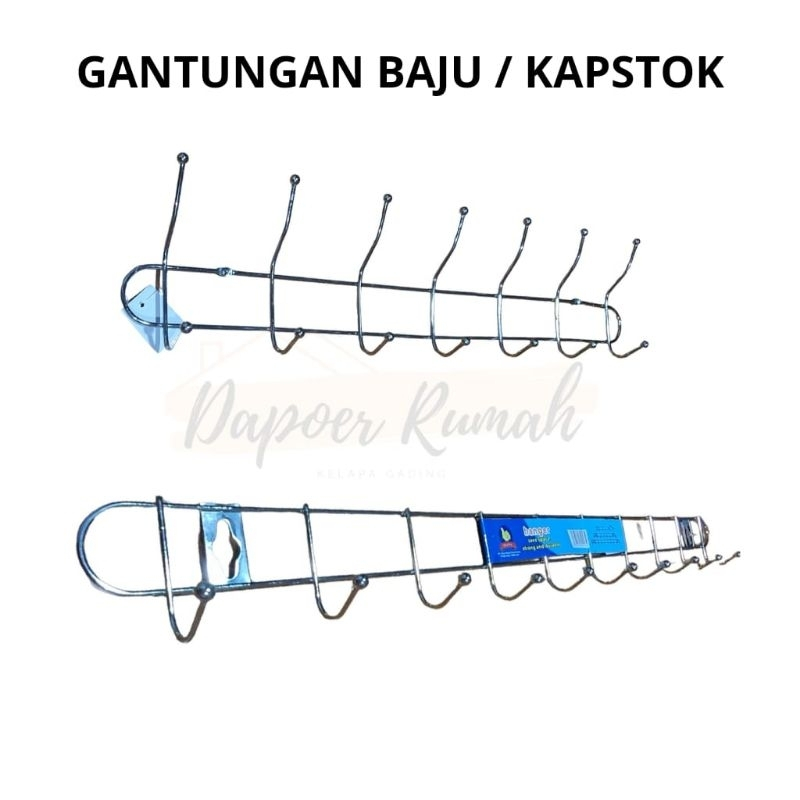 GANTUNGAN BAJU DINDING/ GANTUNGAN TAS BAJU STAINLESS/ KAPSTOK / GANTUNGAN TOILET / GANTUNGAN HANDUK