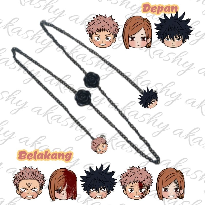 Tali Masker Jujutsu Kaisen/ Strapmask Jujutsu Kaisen/ Konektor Masker Jujutsu Kaisen