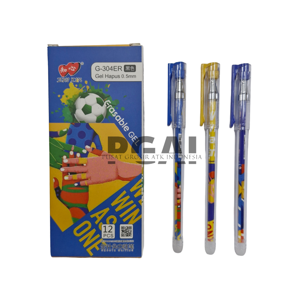 

BOLPOIN BULPOIN PULPEN GEL PEN ZHI XIN G-304ER 0.5 MM 1 PACK ISI 12 PCS TINTA HITAM STATIONERY