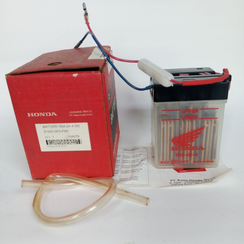 Aki Batre Gn4-2A-4 Honda gf6  win100 6v basah  original