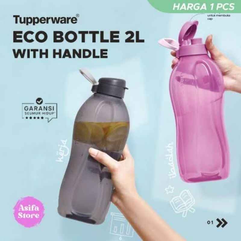 botol 2liter Tupperware/botol Tupperware/botol ungu Tupperware/tempat minum Tupperware