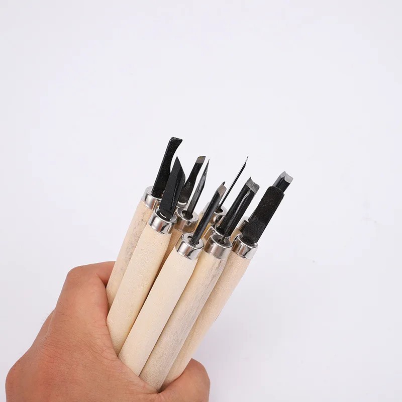 

Pisau Ukir Alat Pahat Kayu Wood Carving Knife Set 10 in 1