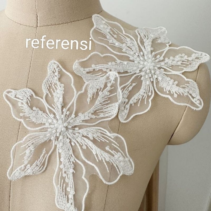 SAMPEU bordir aplikasi bunga bordir tempel daun