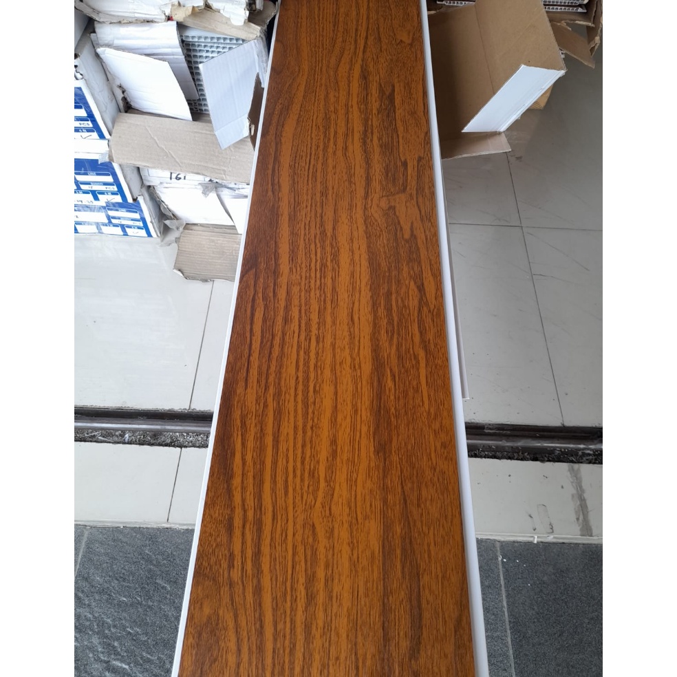 Deals Plafon Pvc Coklat Serat Kayu Doff Hoda