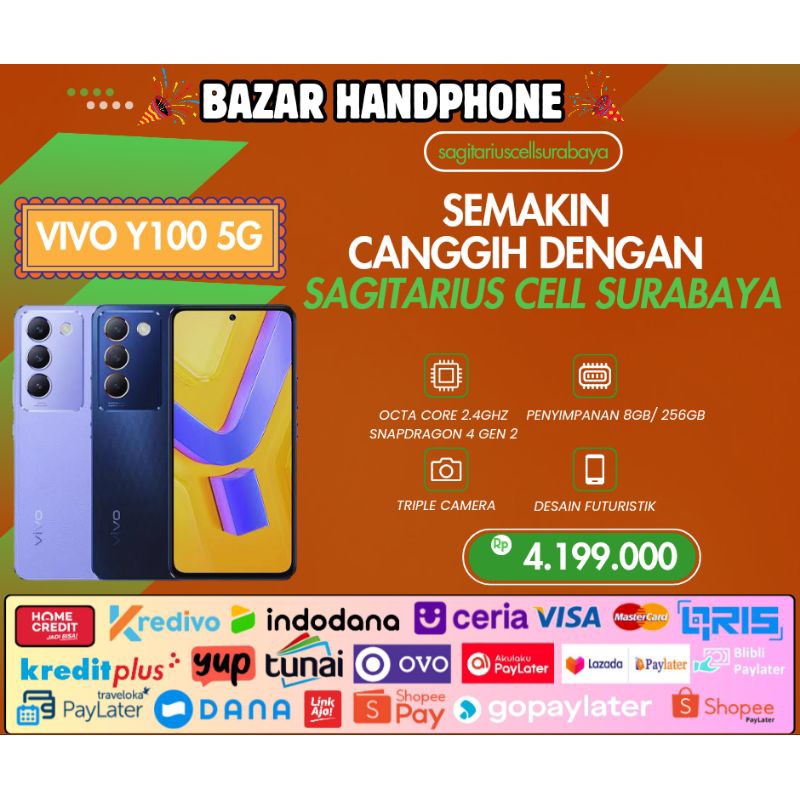 VIVO Y100 5G 8GB+8GB/256GB GARANSI RESMI