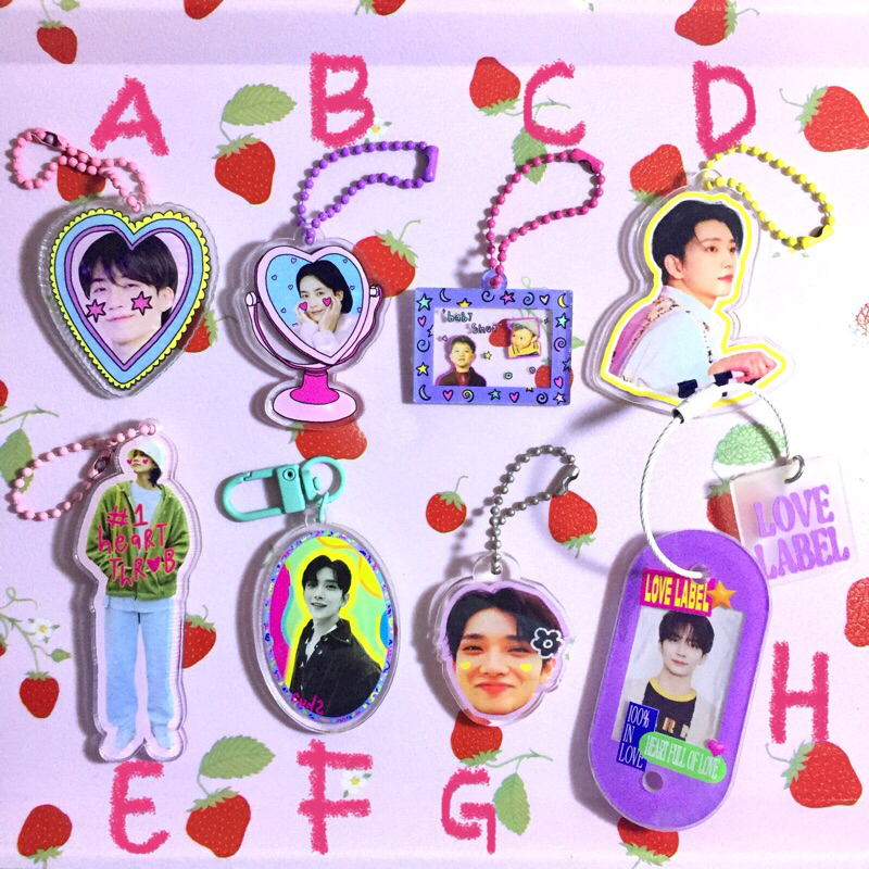 Preloved Keychain Seventeen Jeonghan & Joshua BTS Jimin