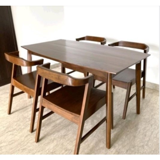 Set Meja Makan 4 Kursi Kayu Jati | Meja Makan Minimalis 4 Kursi Kayu Jati