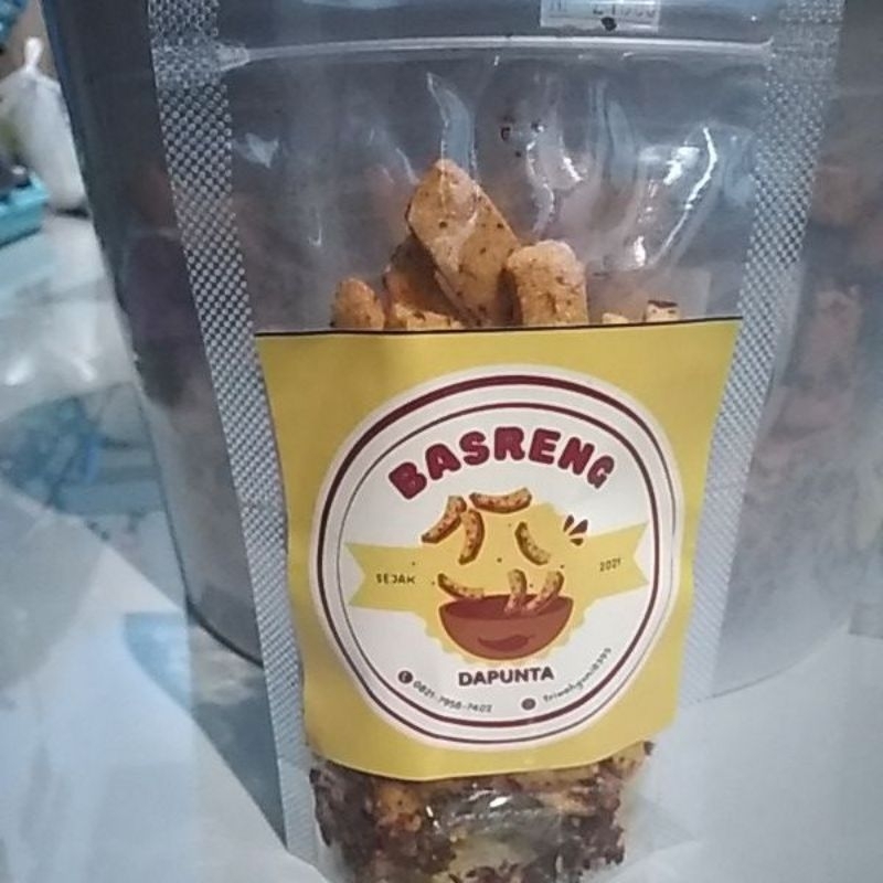 

Basreng pedas daun jeruk kemasan ekonomis