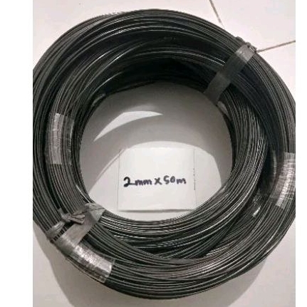 jeruji Ruji fiber 2mm | jeruji fiber hitam asli tanpa kulitan 2mm roll panjang 50meter lebih