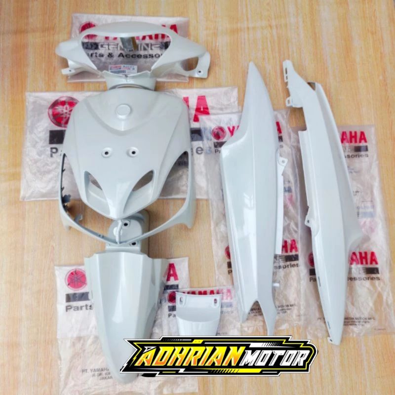 COVER FULL SET BODY HALUS MIO SMILE PUTIH ASLI ORIGINAL YAMAHA