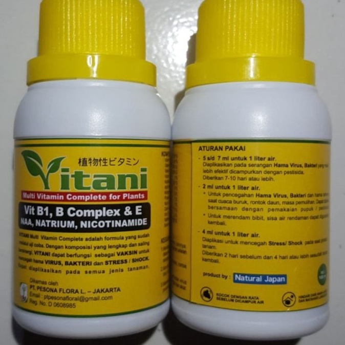Pupuk VITANI 1ML Multi B1 B Complex dan E Untuk Tanaman