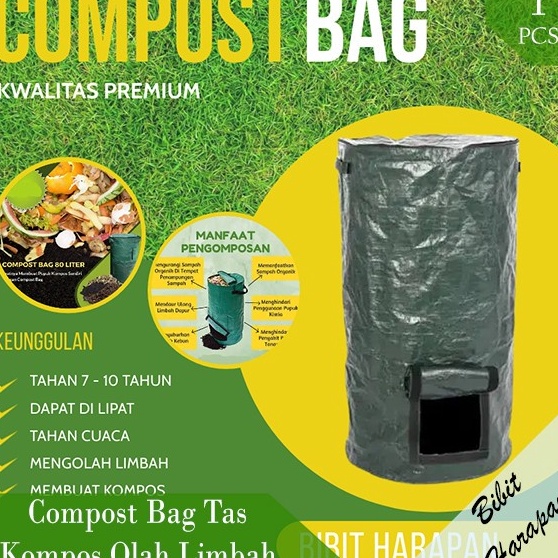 Compost Bag Tas Kompos PLANTER BAG Olah Limbah Daun Sampah Organik