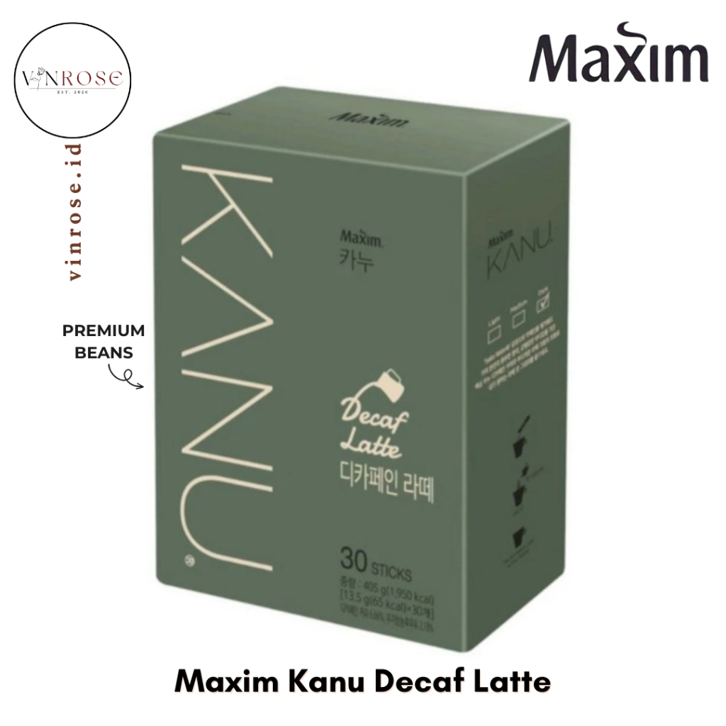 

[30 Sachet] Maxim Kanu Decaf Latte Coffee Korea Kopi Sachet Korea Premium