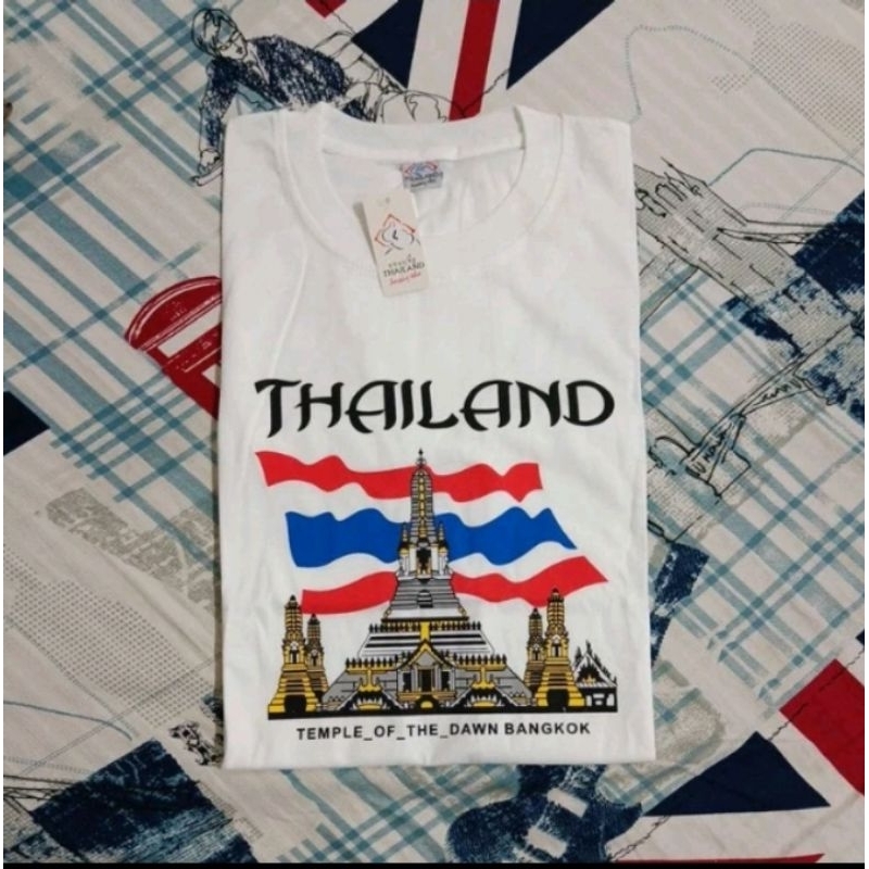 kaos Oleh oleh THAILAND BENDERA Souvenir kaos / kaus oleh oleh negeri / negara Bangkok - Thailand