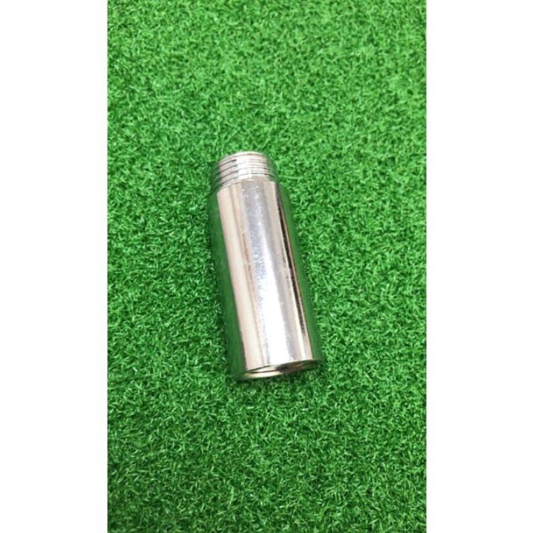 Sok kran stainless 34 panjang 7 cm  nepel sambungan pipa drat luar dalam 12 inch