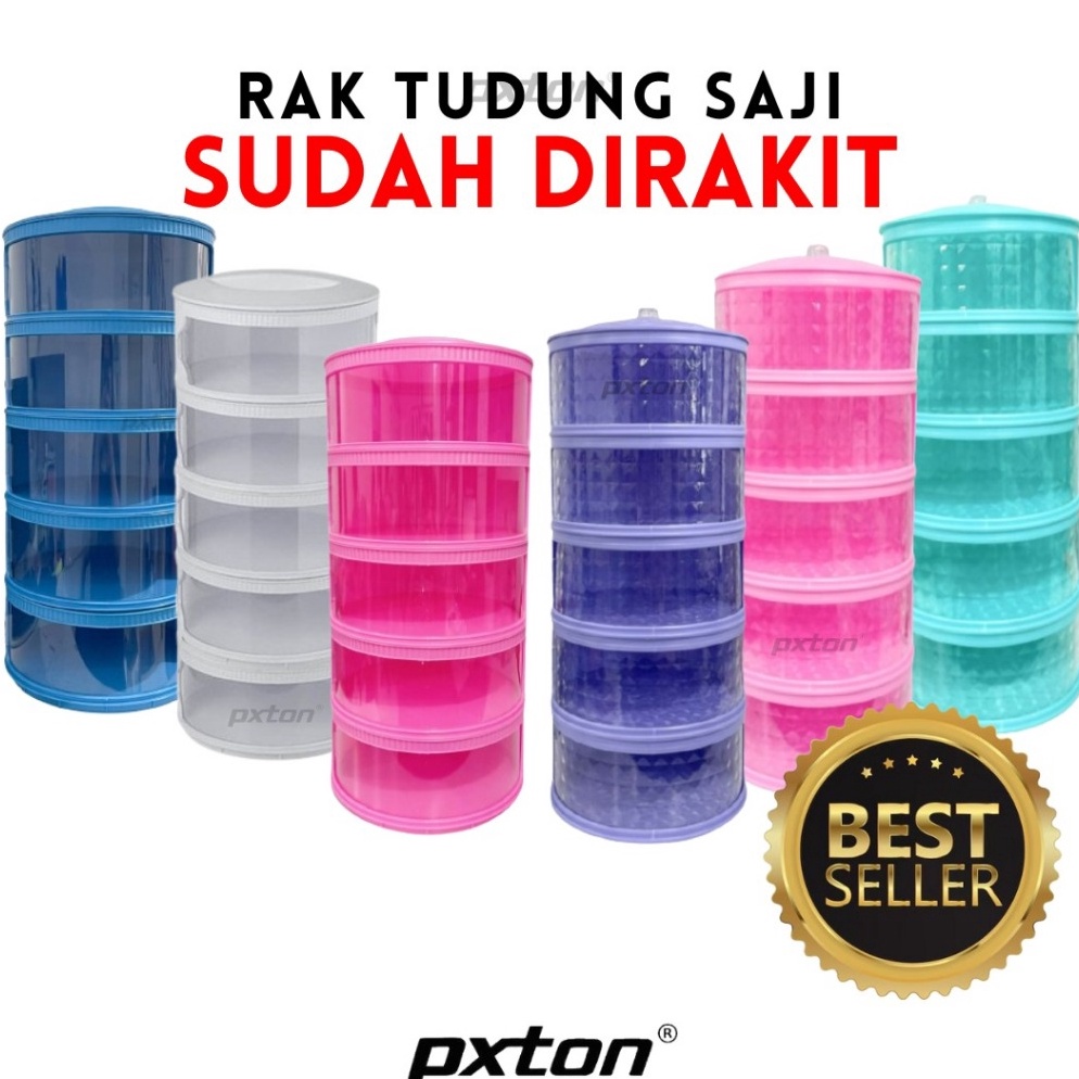 New Mart Multilayer Rak plastik penyimpanan tempat makanan penutup tudung saji Multilayer Rak plasti