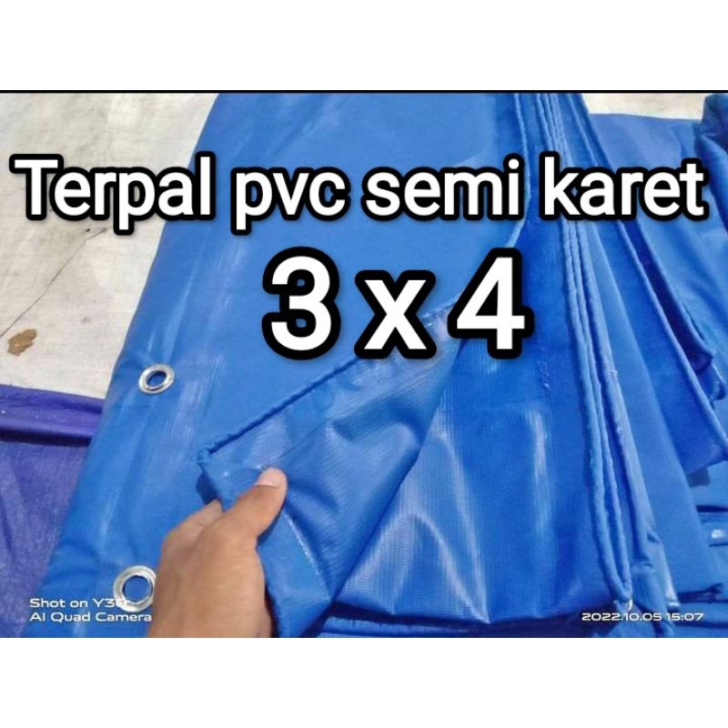 Terpal pvc semi karet 3 x 4