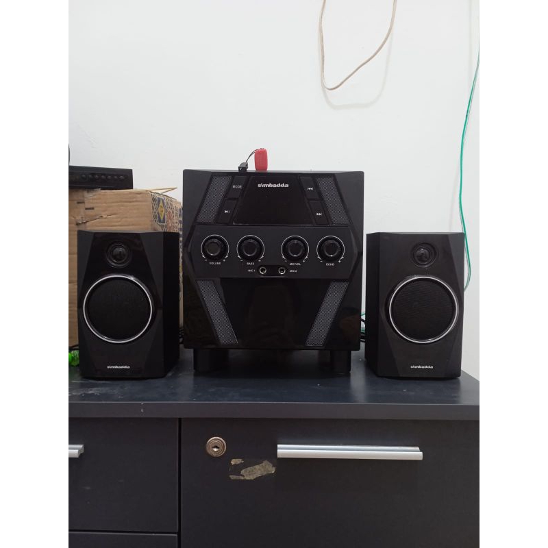 Simbadda CST9000N+ Speaker Multimedia Hitam dengan Subwoofer 6.5 Inci dan Bass Boost