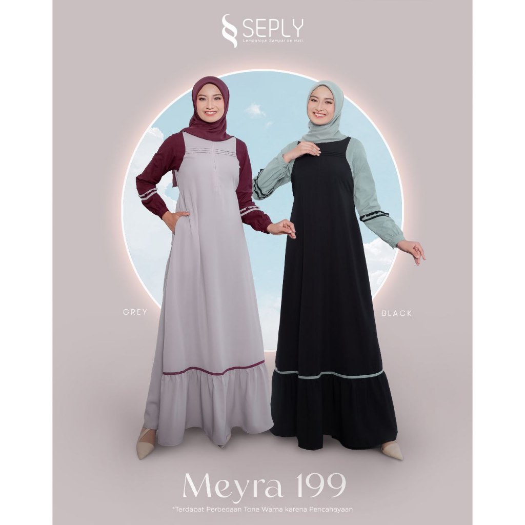 GAMIS SEPLY MEYRA 199 GREY & BLACK