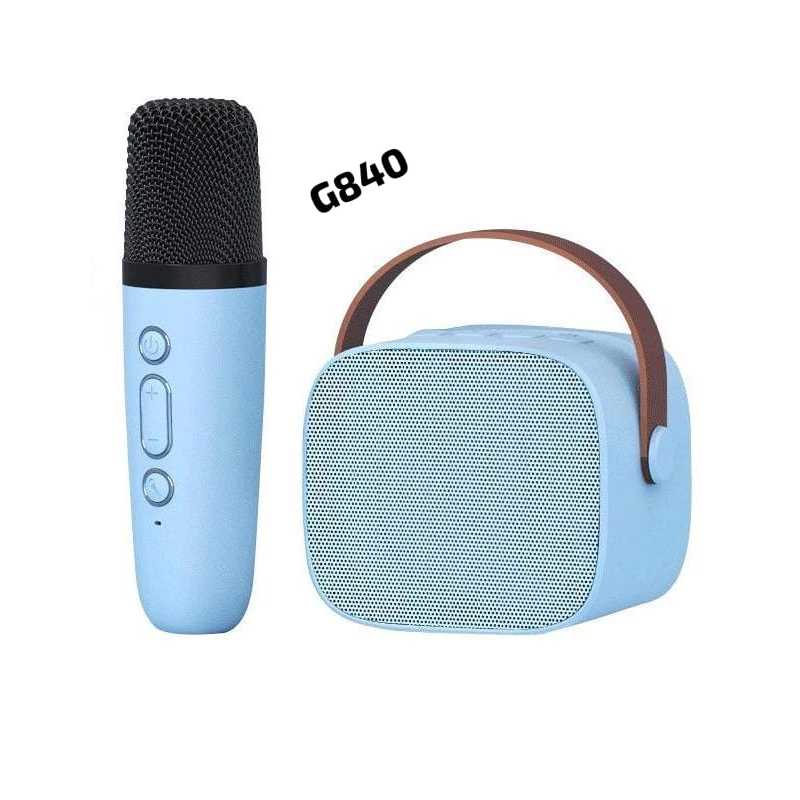 G840 MINI SPEAKER BLUETOOTH MICROPHONE SET KARAOKE WIRELESS TWS MIC MIK MIX SPK PORTABLE BLUTUT