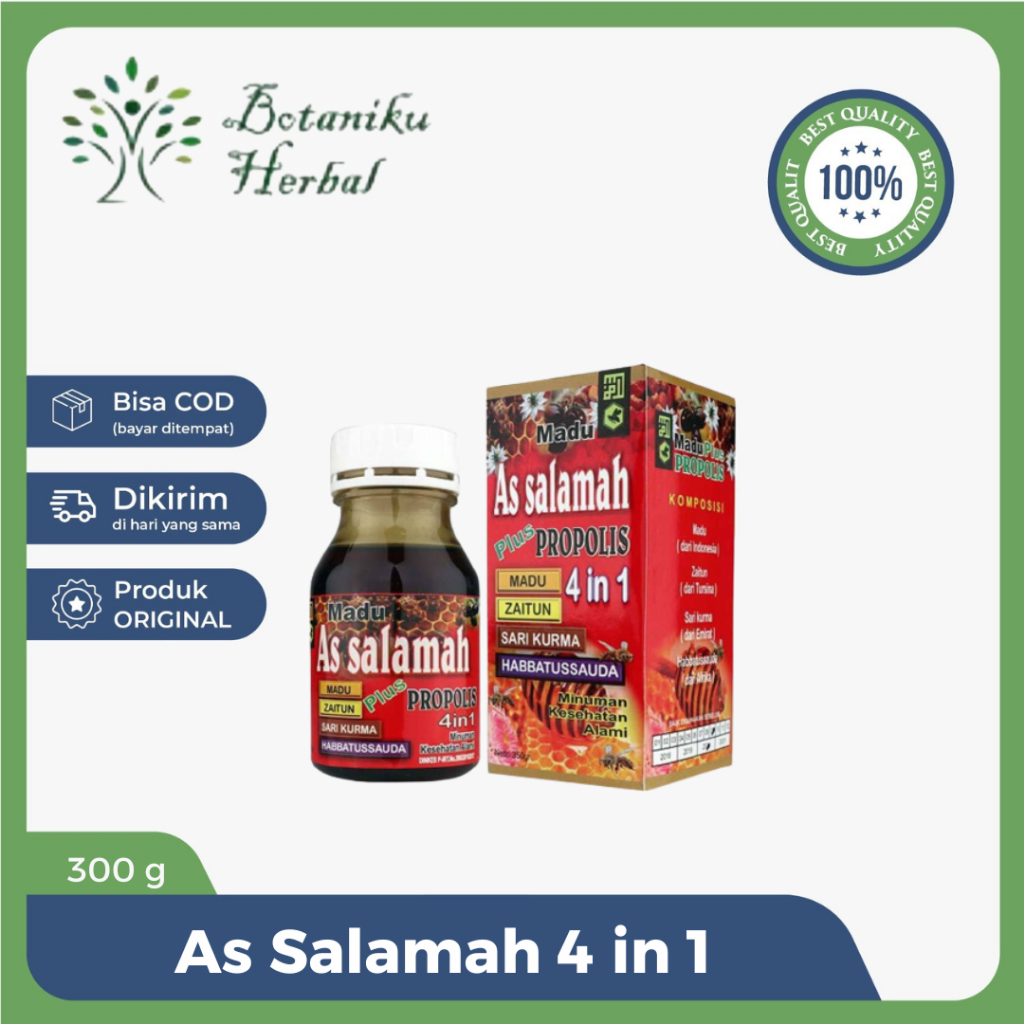 

AS SALAMAH 4in1 300gr - Madu As-Salamah Qusthul Hindi Plus Propolis 4 In 1