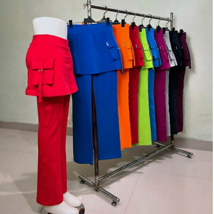 Celana Senam/Celana Senam Rok Kantong/Celana Senam Rok Kantong Cargo Katun Spandex Super/Bisa Cod