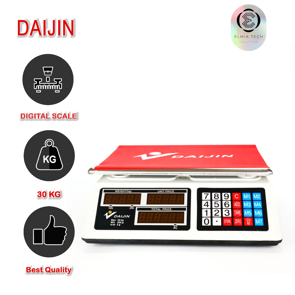 Timbangan Digital DAIJIN 30Kg / Timbangan buah Digital 30Kg /Timbangan Laundry 30Kg