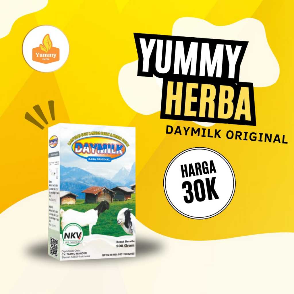 

Daymilk Susu Kambing Etawa Bubuk Rasa Original Rendah Gula / Susu Kambing Bubuk Murah / Day Milk Original Medan