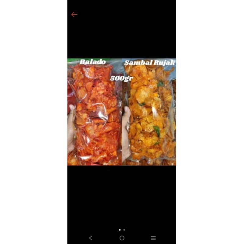 

keripik singkong rasa balado dan rujak