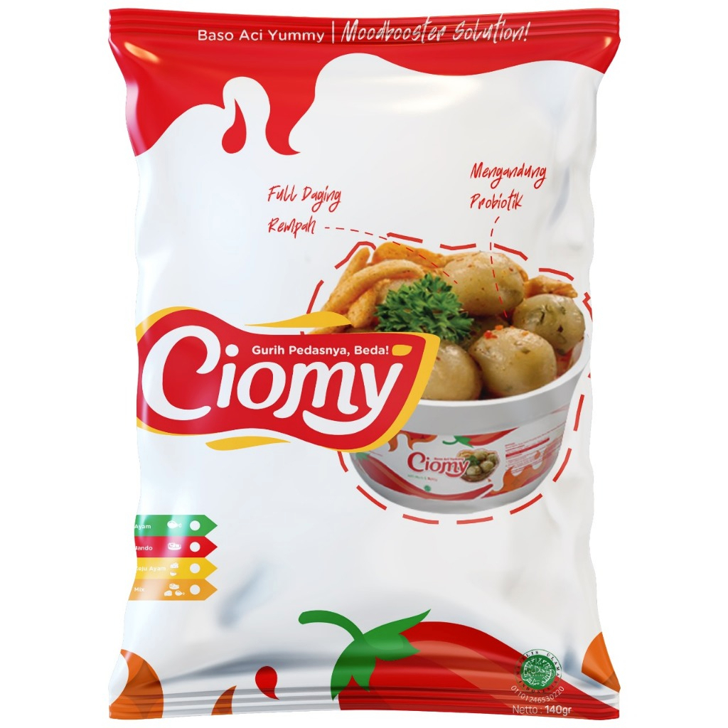 

CIOMY Bakso Aci Instan Sachet Isi Full Daging Rempah Sachet 200g Bakso Aci Full Daging Rempah Sachet