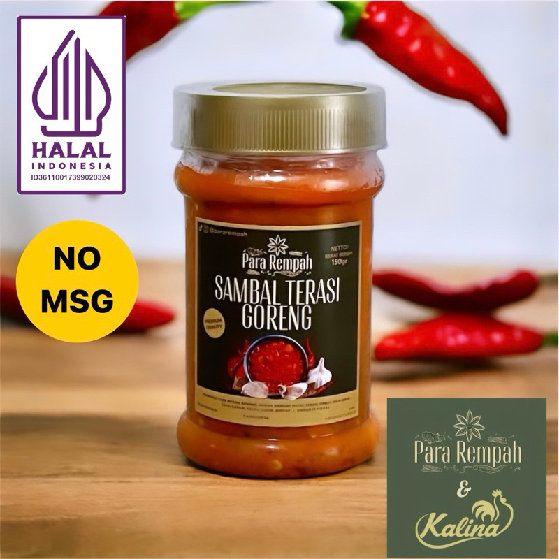 

SAMBAL TERASI GORENG Para Rempah x Ayam Kalina / Sambel bawang / sambel terasi pedas kualitas premium pararempah
