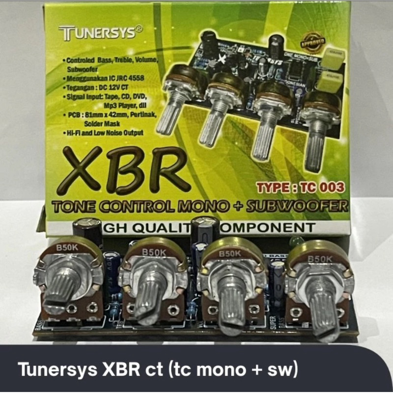 Tunersys XBR Tone Control Mono + subwoofer | Sub heatsink XBR