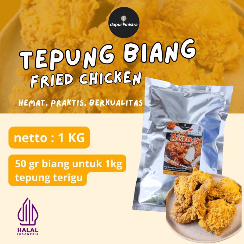 

Tepung Biang Fried Chicken (ayam goreng) Dapur Finistra 1 Kg