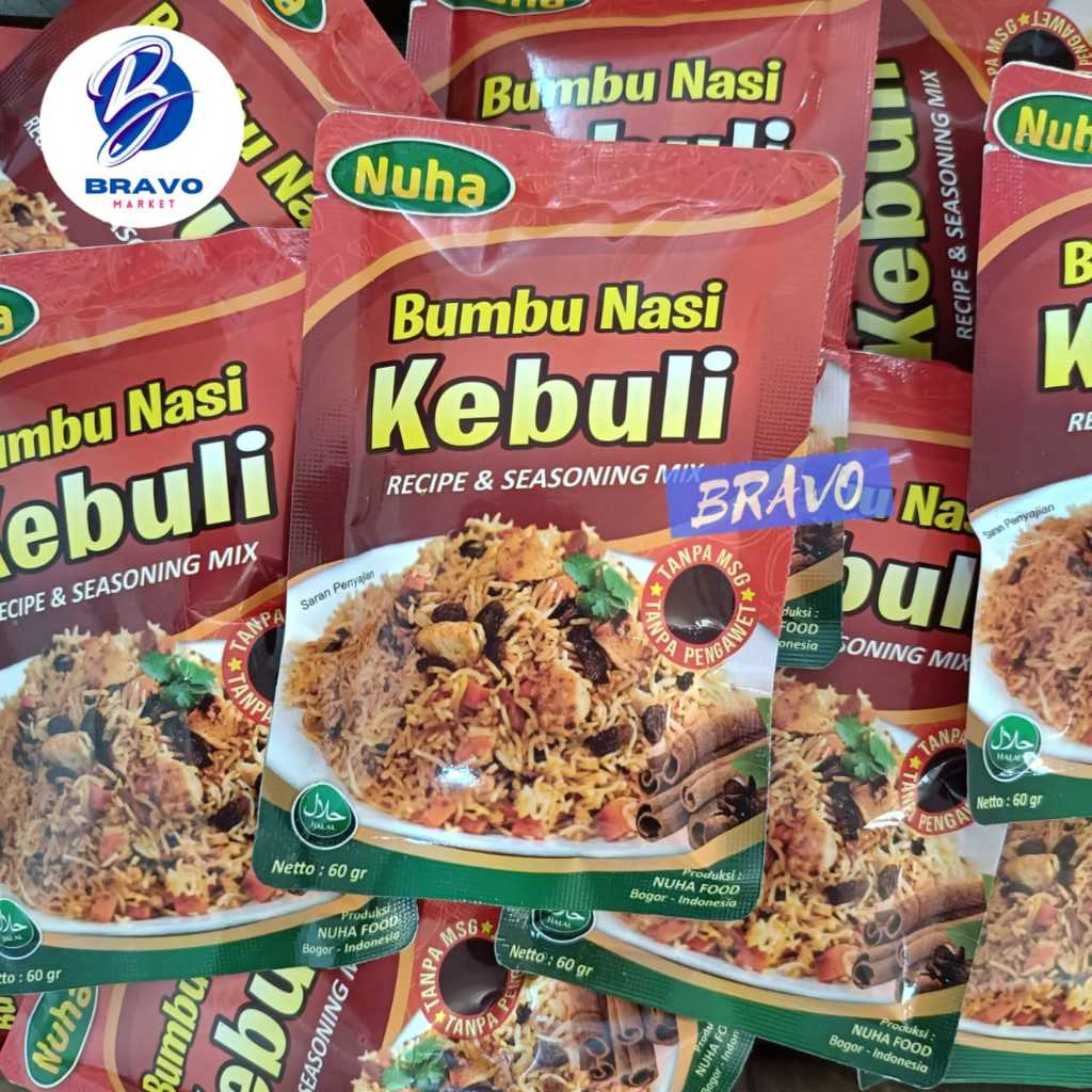 

Bumbu Nasi KEBULI Instant Bumbu Nasi Kabuli Sachet ORIGINAL 100% NON MSG & PENGAWET 60gr - NUHA FOOD